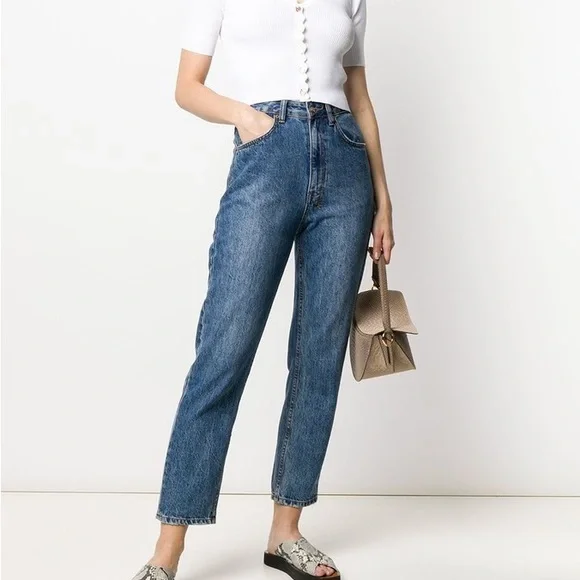 Sandro Short-Sleeve Cropped Cardigan White Button Down Knit Top - Picture 2 of 5